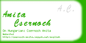 anita csernoch business card